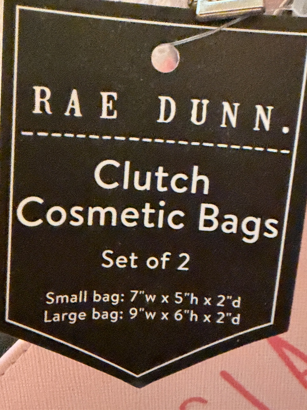 Rae Dunn Pink 'Get Cute' Cosmetic Pouch, Mirror & Manicure Set - Picture 2 of 4